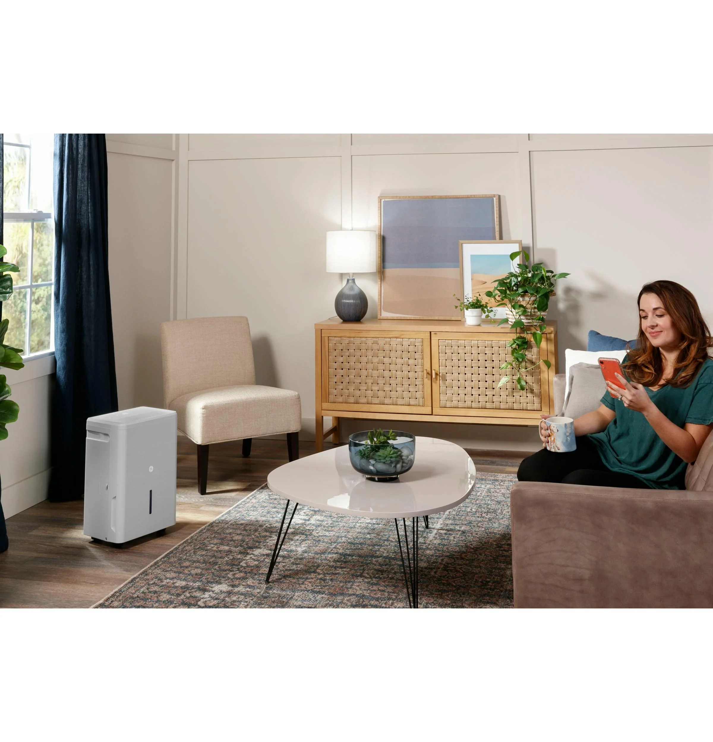 2025 GE Appliances ADHR50LB – Deshumidificador Portátil Certificado Energy Star® con Smart Dry para Espacios Húmedos