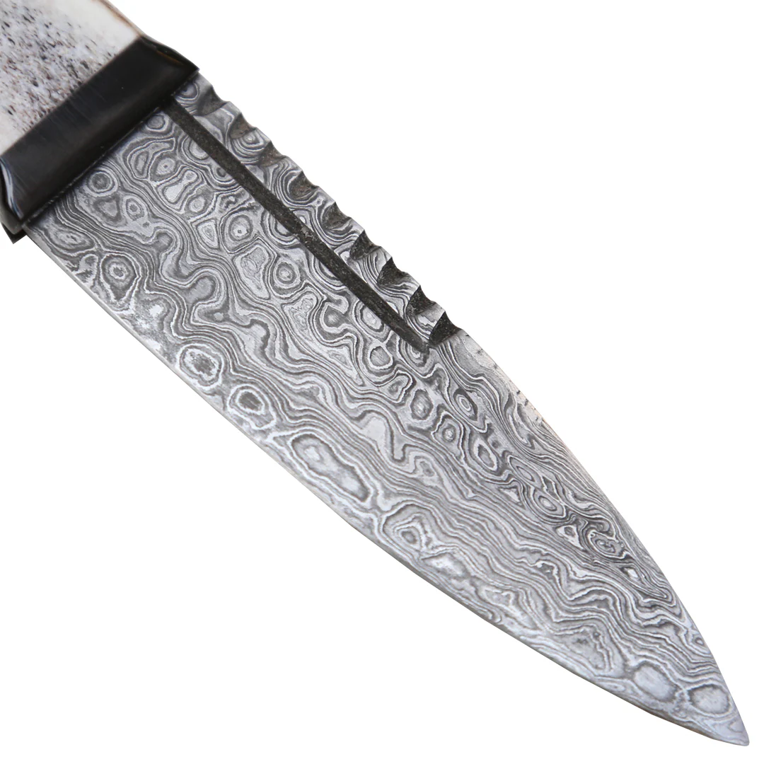 Damascus Steel Horn Sgian Dubh