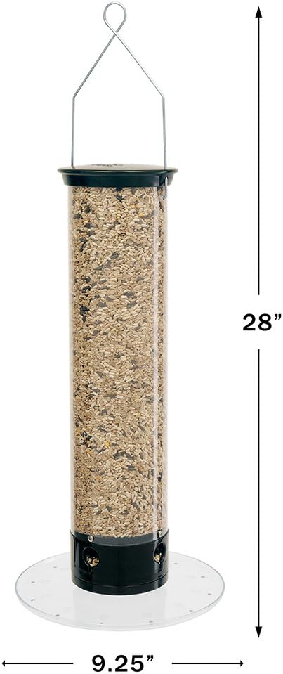 Droll Yankees 21964205201 787461785928 Squirrel Proof Bird Feeder, Yankee Whipper, 28-Inch, 4 P, Evening Blue