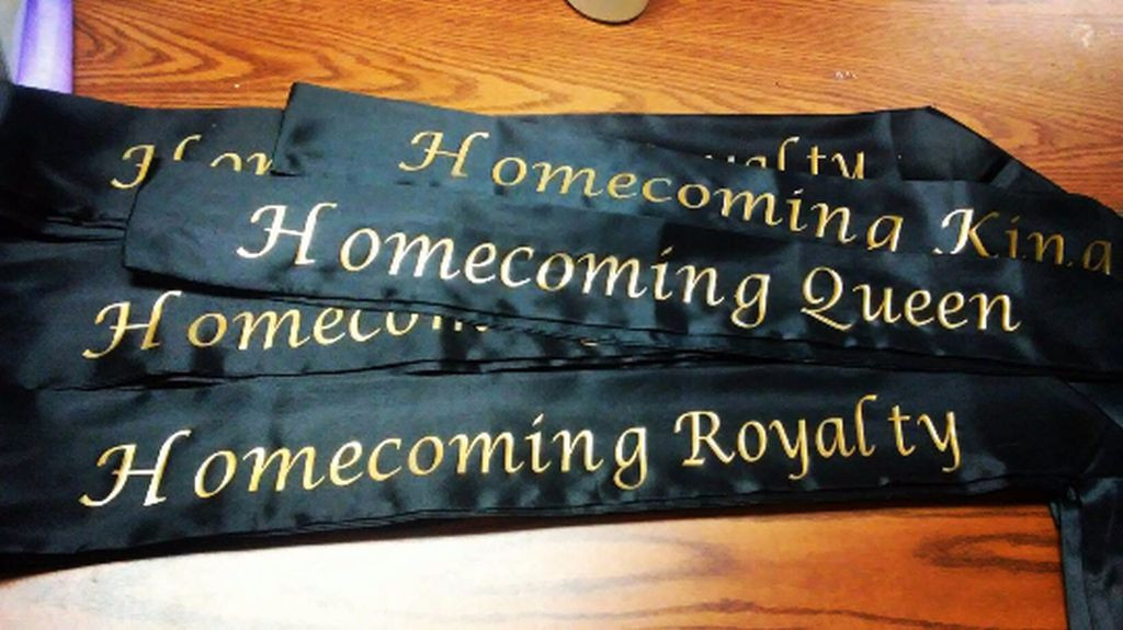 Homecoming Sash, Homecoming Court Sashes, For Homecoming Events  Satin Quality  60