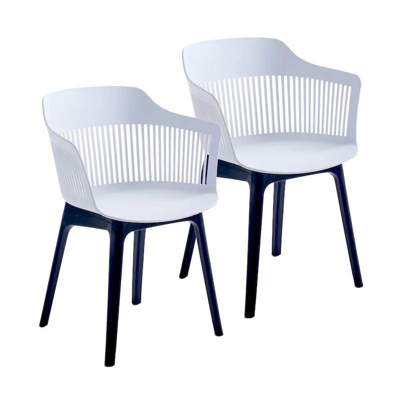 Porthos Home Palmer Set of 2 Dining Chairs with Plastic Shell and Legs