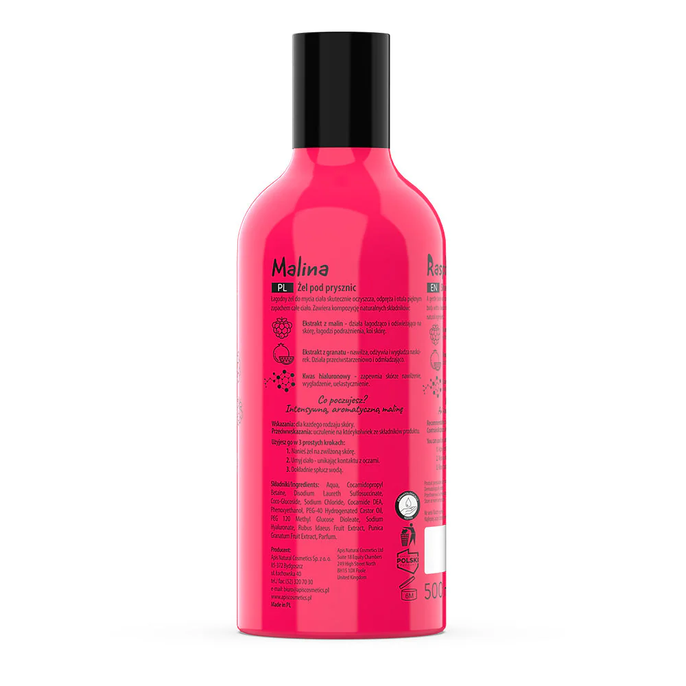 Apis Fruit Shot Raspberry Shower Gel | 500?ml