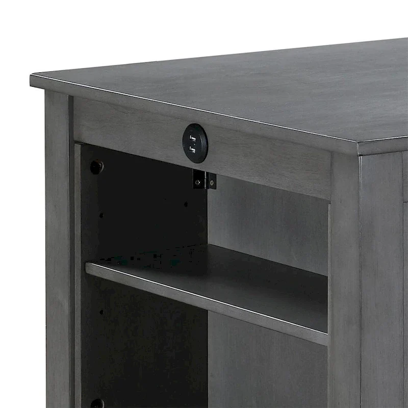 3-Pieces Bar Pub Set with Counter Height Dining Table and 2 Chairs