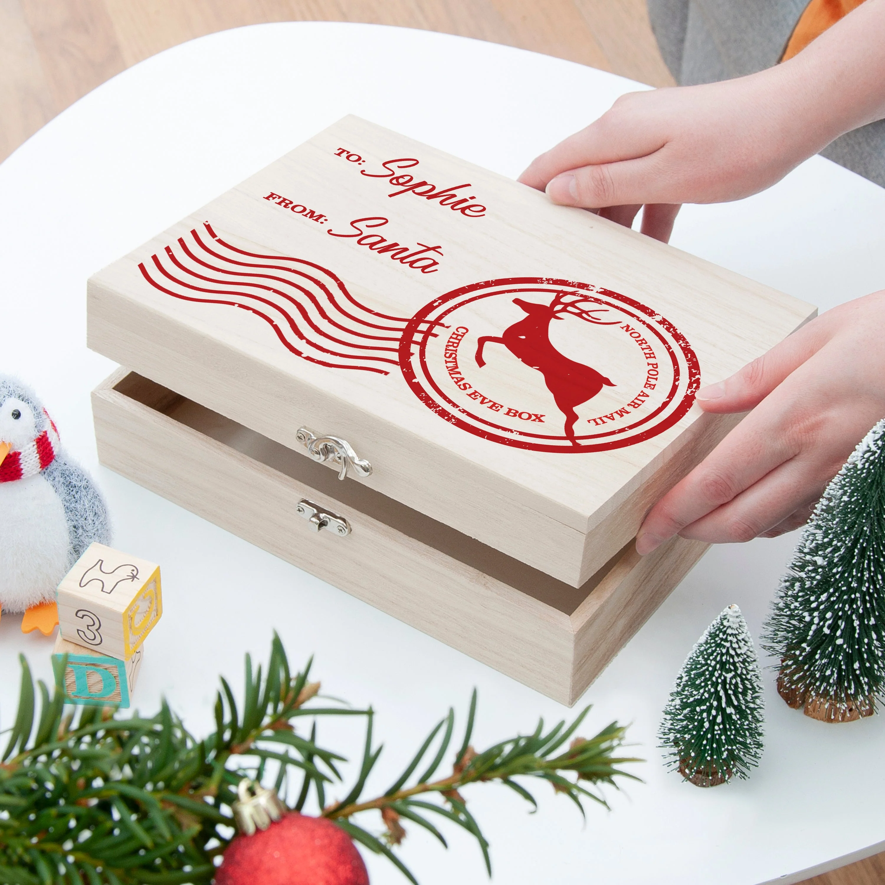 Personalised North Pole Air Mail Christmas Eve Box
