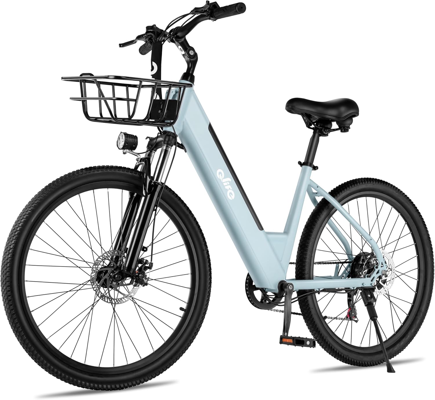 Qlife Cityone Electric Bike for Adults 26 Step-Through 22MPH Ebike with 2.1 Tire,UL2849 Certified Built-in Removable Battery,Peak 750W Motor Ebikes with 7 Speed, Commuter E Bicycle