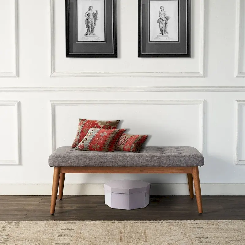 Crosley Landon Acorn Upholstered Bench - 43.25