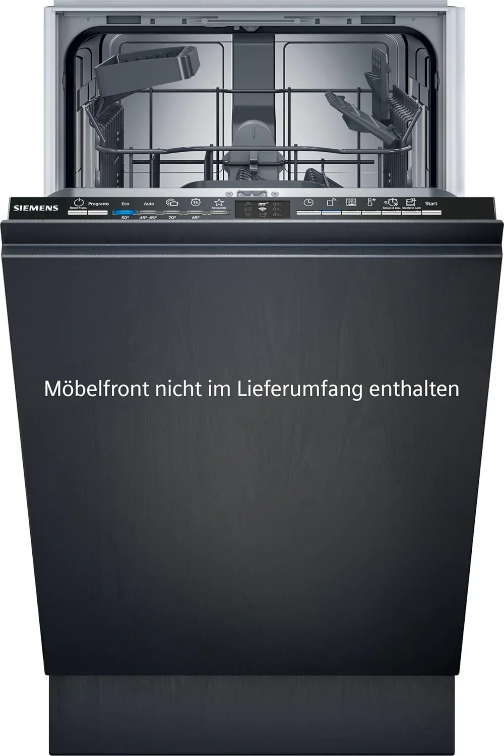 Siemens SR65YX08ME, iQ500 Smarter Geschirrspüler Vollintegriert, 45 cm breit, Besteckschublade, Zeolith, extra leise, aquaStop, automatische Türöffnung nach Programmende, varioSpeed, Innenbeleuchtung