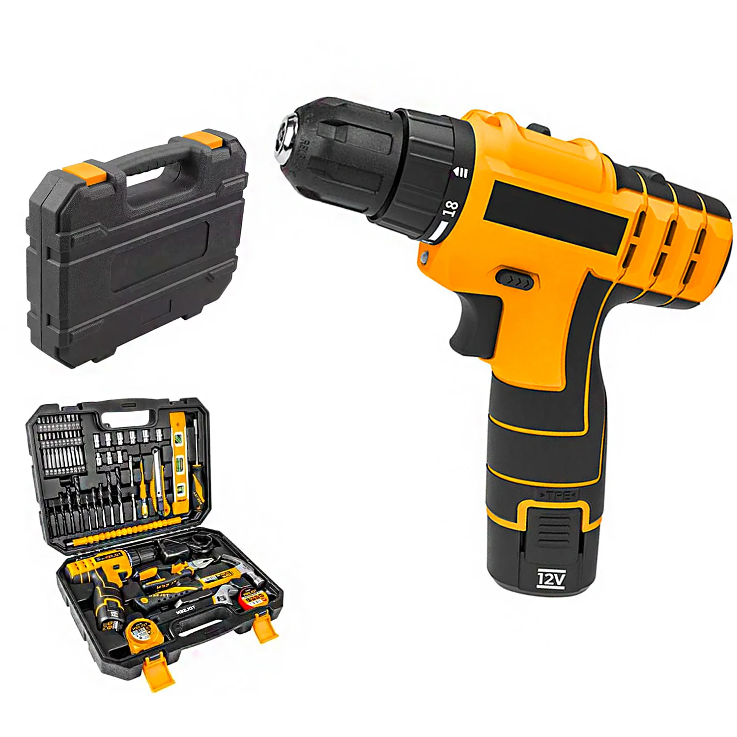 Avvitatore A Batteria 12v Con 65 Utensili E Valigetta