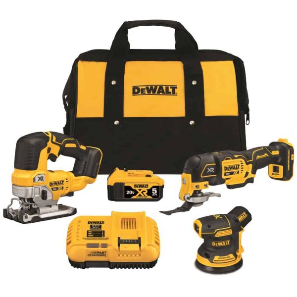 20V MAX Power Tool Combo Kit, Cordless Woodworking 3-Tool Set with 5ah Battery and Charger (DCK300P1)