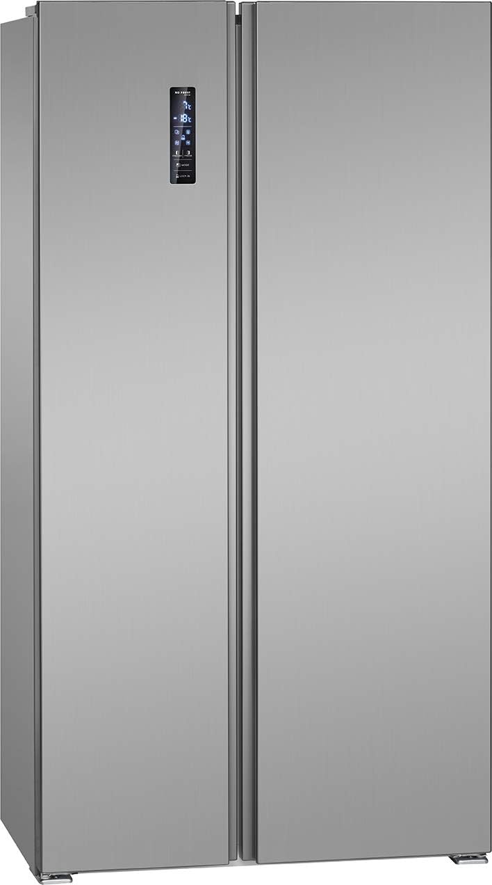 Bomann® French Door Kühlschrank No Frost | Kühl-Gefrier-Kombinationen mit Total No Frost | Kühlschrank mit Gefrierfach 400L | Side by Side Kühlschrank mit MultiAirflow-System | KG 7354 Edelstahl