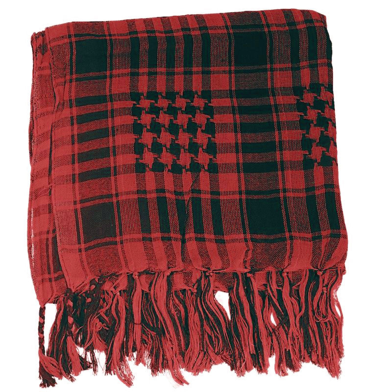 Black And Red Arab Shemagh Houndstooth Scarf 12 PK WS2080D