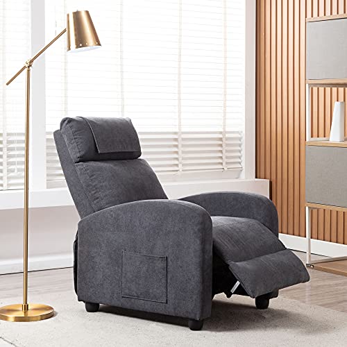 HOMOPIV Poltrona Massaggiante Riscaldante Reclinabile, Poltrona relax reclinabile, Poltrona reclinabile con 8 Punti di Massaggio e Telecomando, Poltrona relax manuale, Tessuto, Grigio : Amazon.it: Casa e cucina