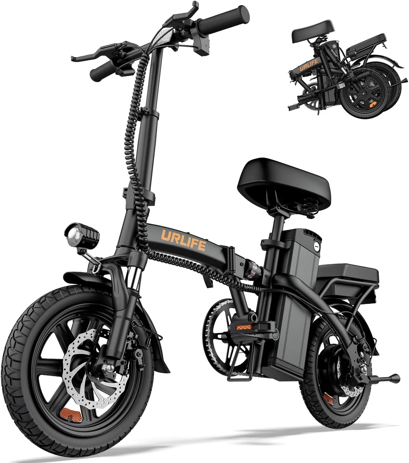 URLIFE F1L Klapp-E-Bike 250W – 48V/7,5Ah, 60km, Pedelec, IP54, Dual-Federung, 14
