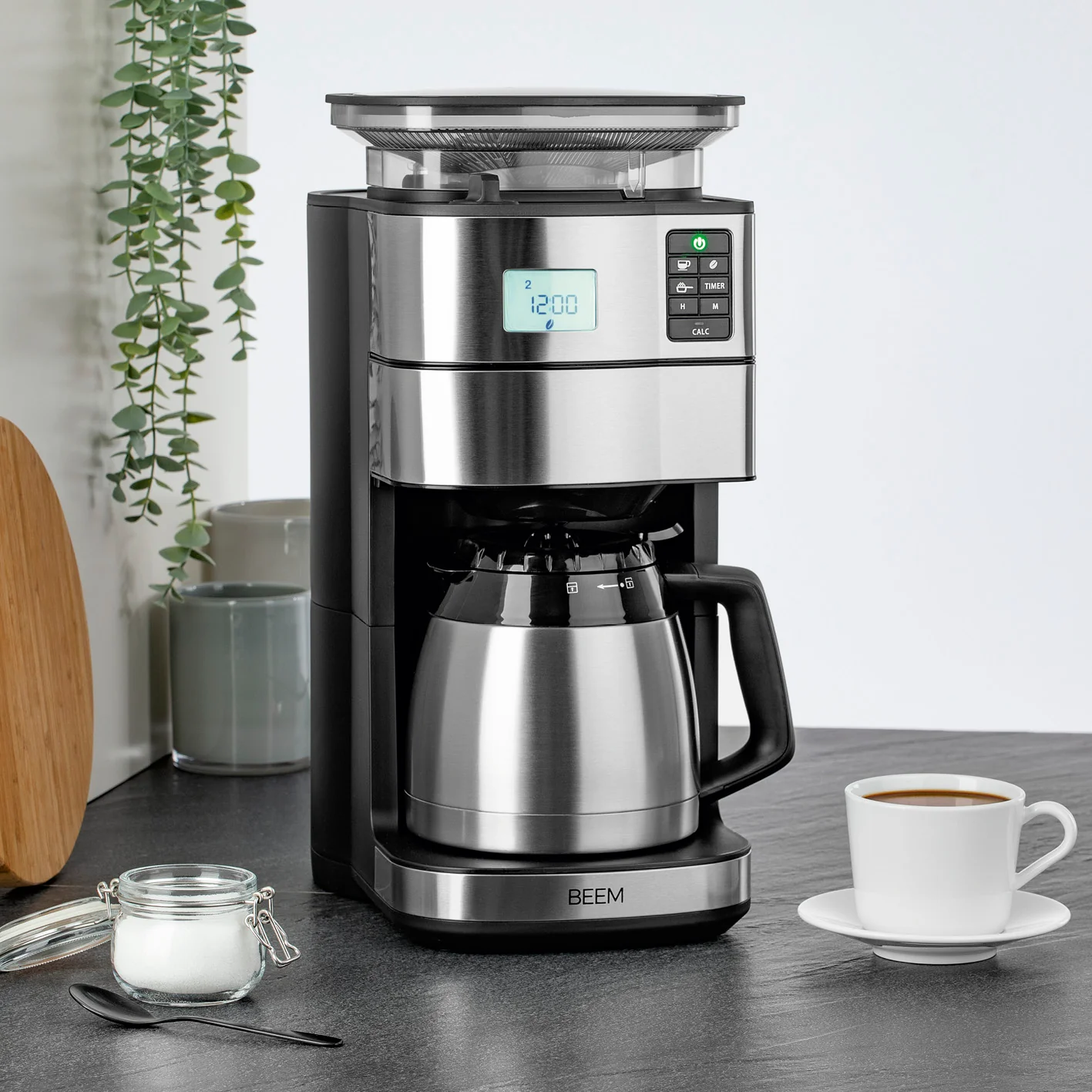 2025 FRESH-AROMA-PERFECT II – Cafetera de filtro con molinillo integrado y jarra isotérmica
