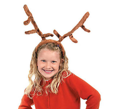 Plush Reindeer Antlers Headband 12 PACK 1681