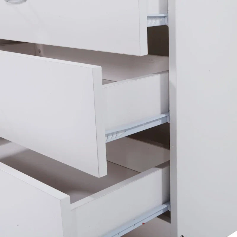 Contemporary White 3-Drawer Dresser