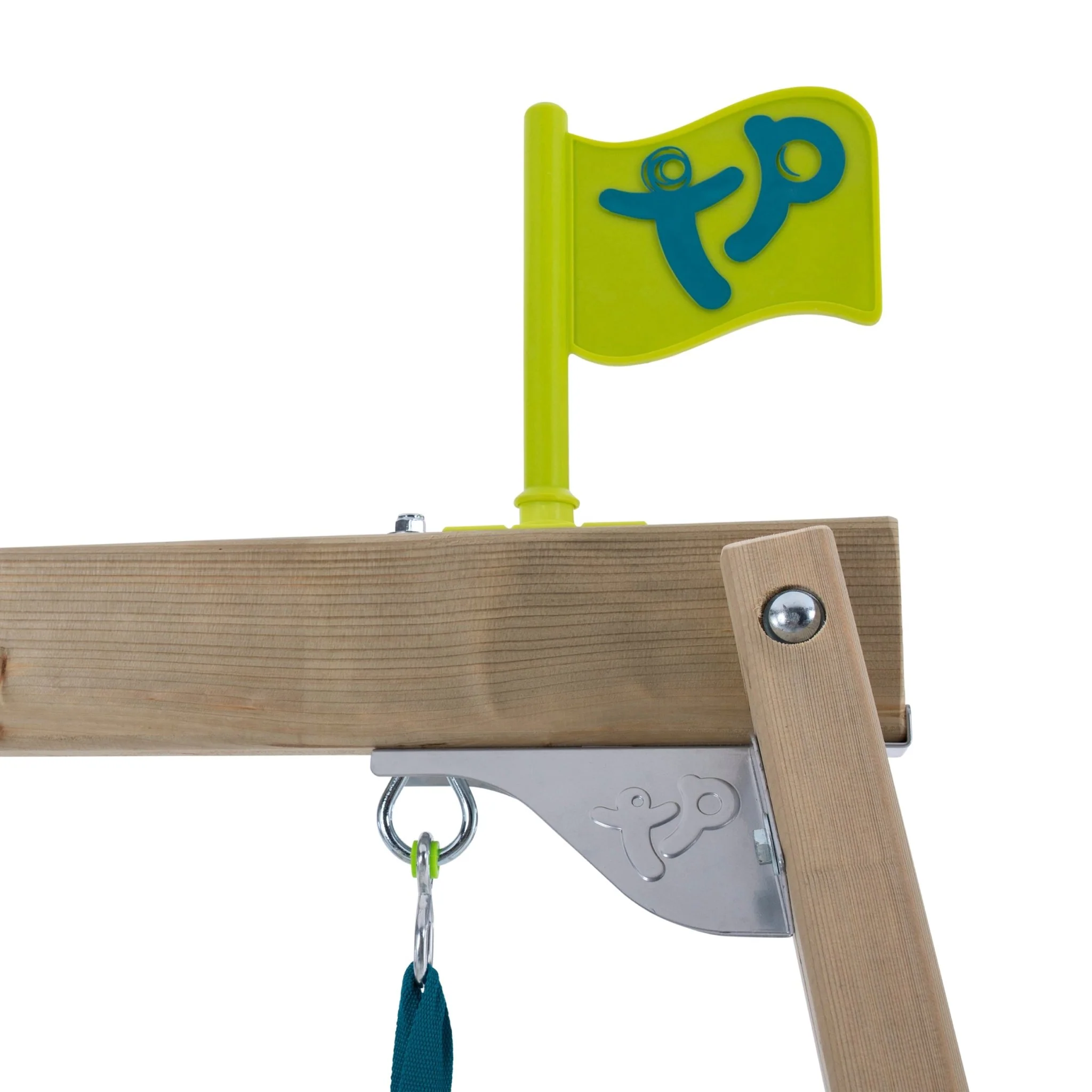 TP Castlewood Ludlow Houten Klimrek met Enkele Schommel en Glijbaan ?C FSC? gecertificeerd
