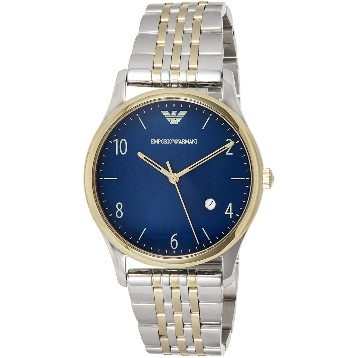 Emporio Armani Beta Large Sunray Blue Dial Two-tone Men's Watch - AR1868
