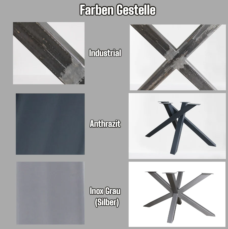 Serie MAXIM | Baumkantentisch - nur Tischplatte ohne Gestell - Eiche - versch. Gren und Farben | Lnge: 160 - 300 cm | Breite: 90 -100 cm