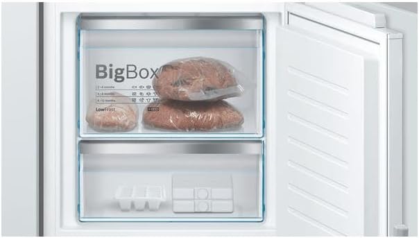 Bosch KGN36NWEA Serie 2 Kühl-Gefrier-Kombination, 186 x 60 cm, 215 L Kühlen & 87 L Gefrieren, NoFrost nie wieder abtauen, LED-Beleuchtung gleichmäßige Ausleuchtung