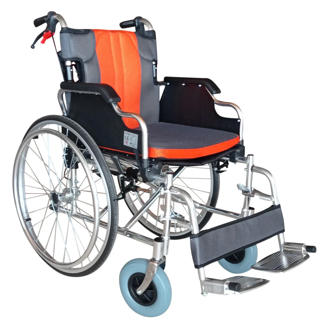 Sedia a Rotelle Superleggera KEROS in Alluminio – 13,7 kg, Braccioli Ribaltabili, Freni da Maniglia, Seduta 45 cm