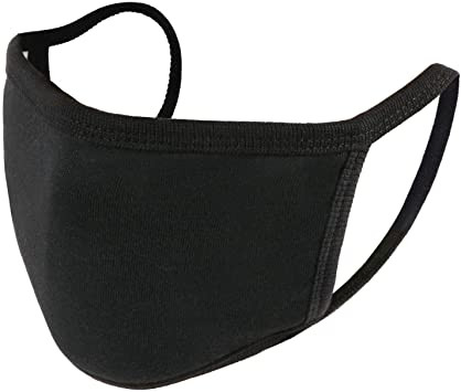Kids Face Masks | Kids Masks | Childrens Masks |  Black Double Ply Soft Cotton 12 PACK