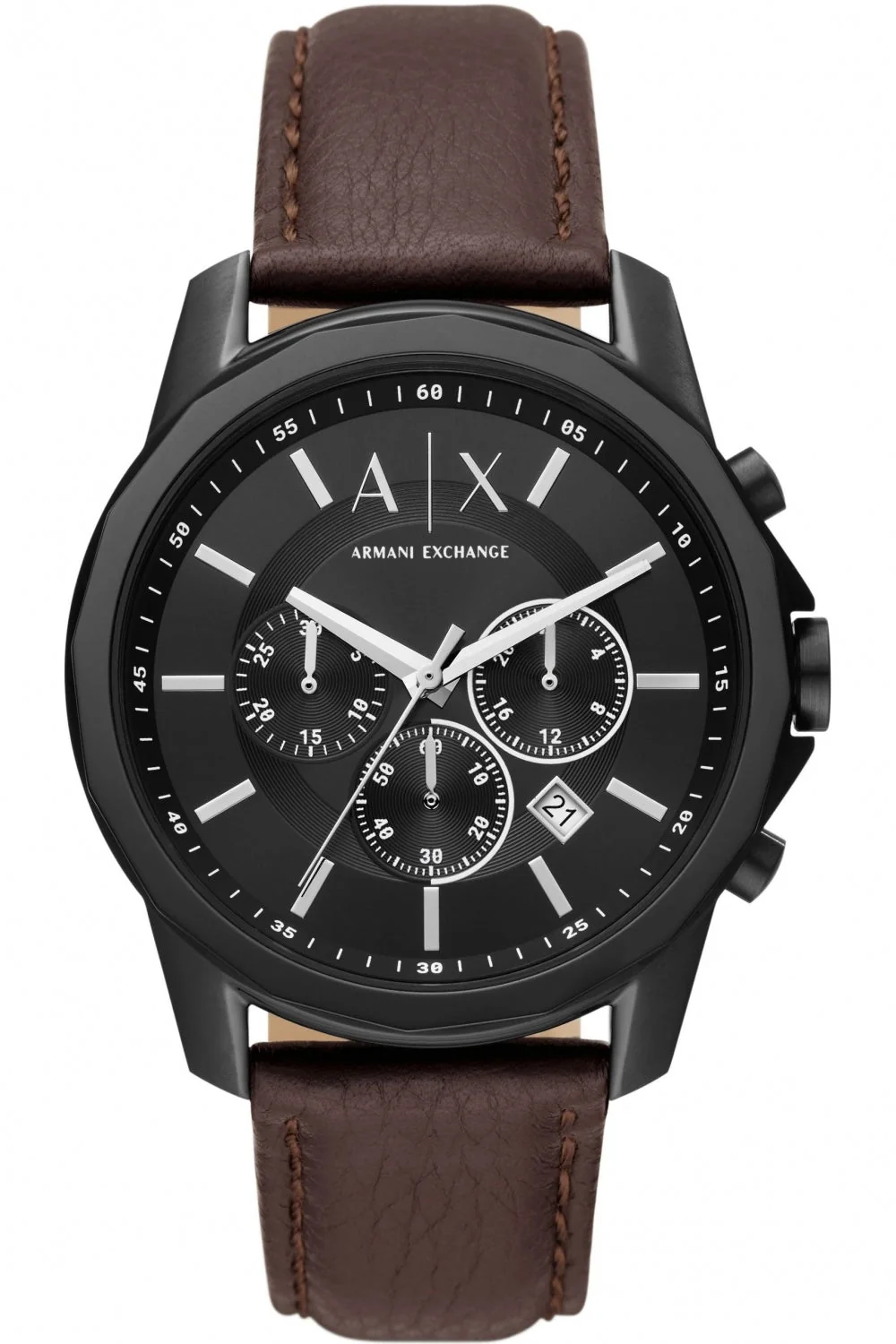 Armani Exchange Chronograph Brown Leather Men's Watch AX1732