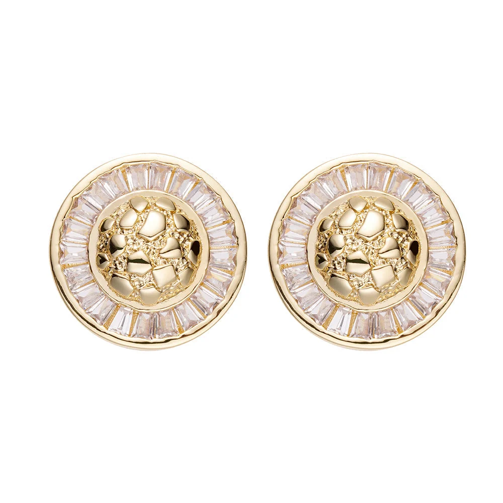 Big Daddy Cluster Baguette Iced Out Diamond Earring