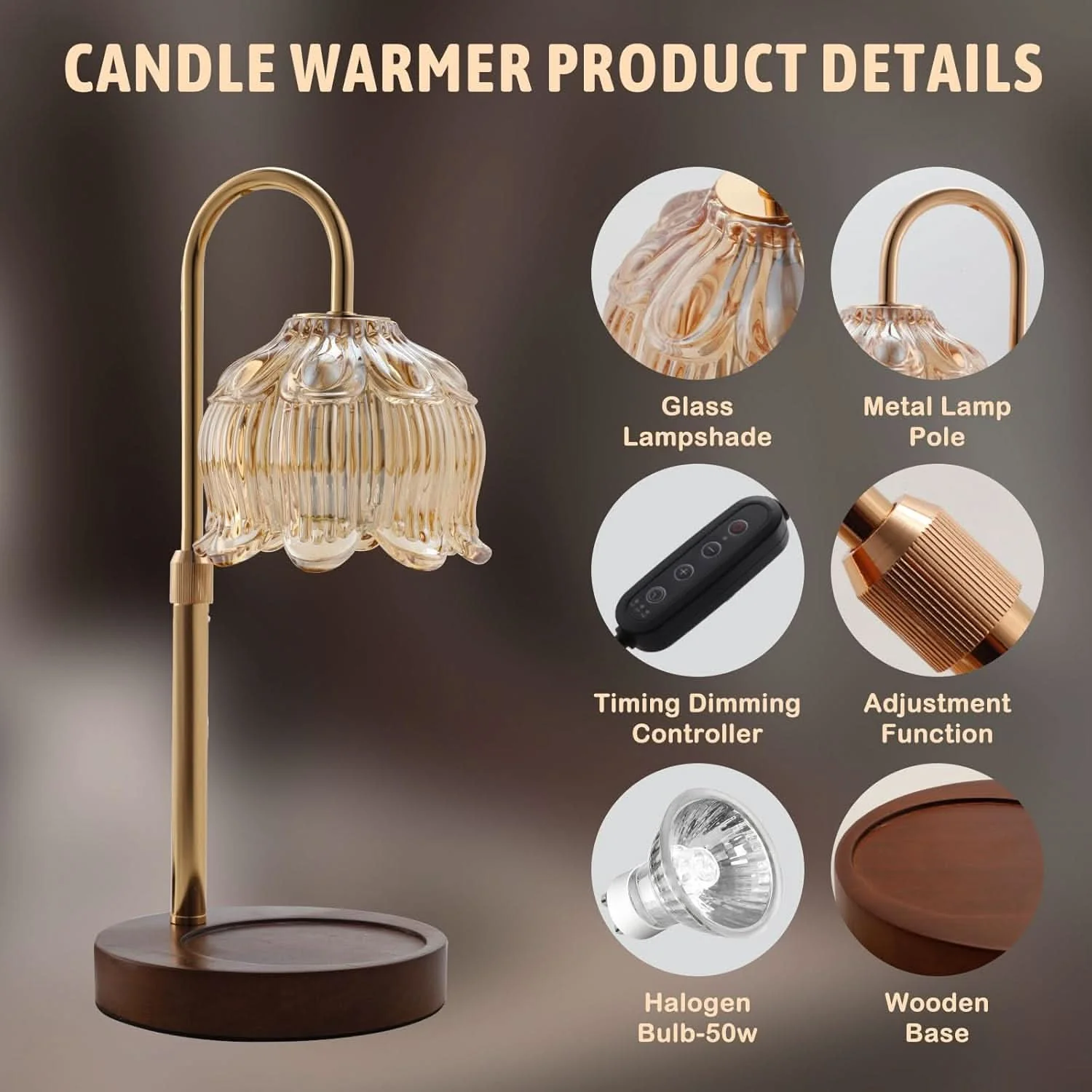 Aroma Glow Candle Warmer Lamp