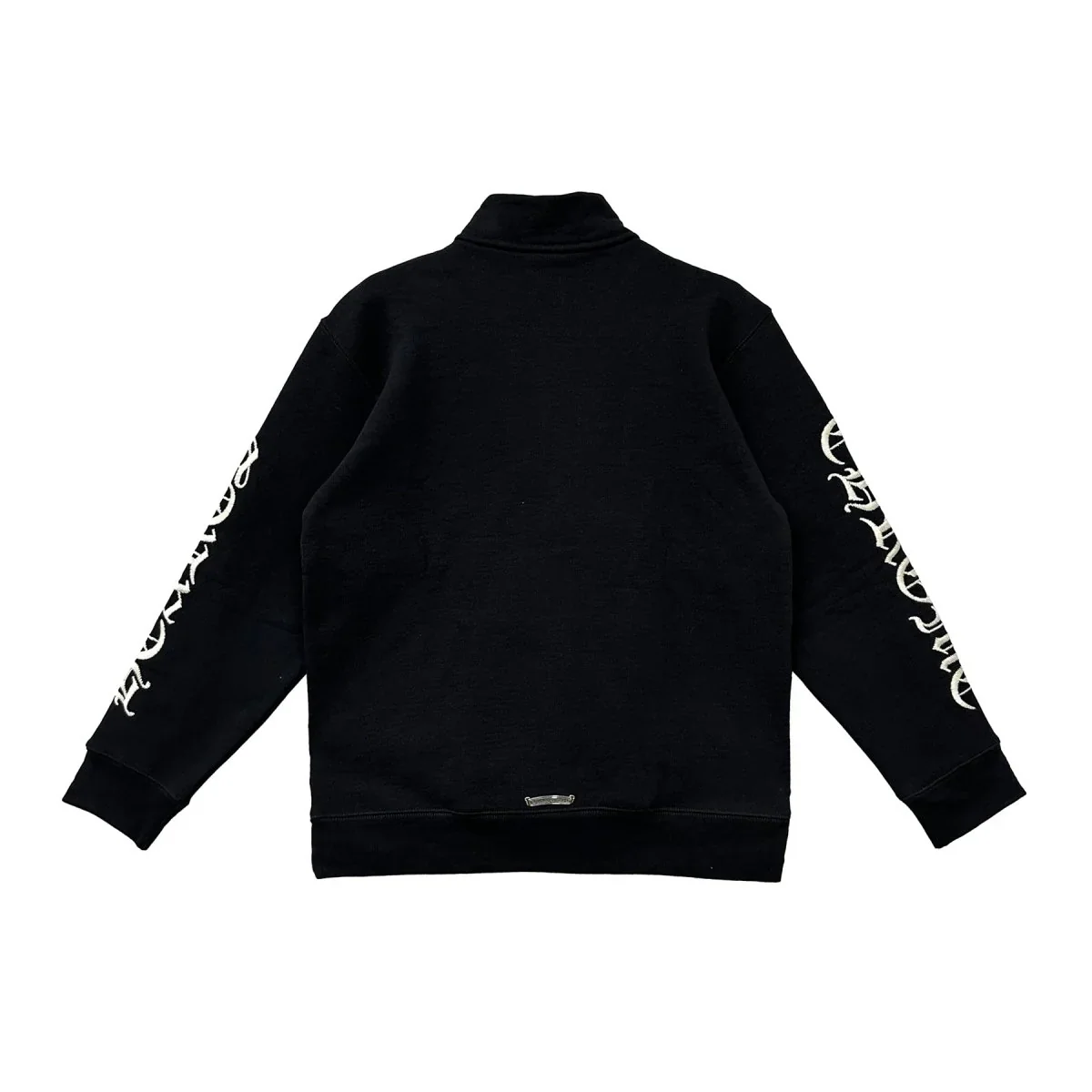 CH Script Logo Embroidered Half Zip Black Sweatshirt