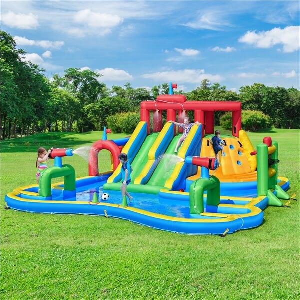 Yaheetech Large Inflatable Water Slide with Soccer Field