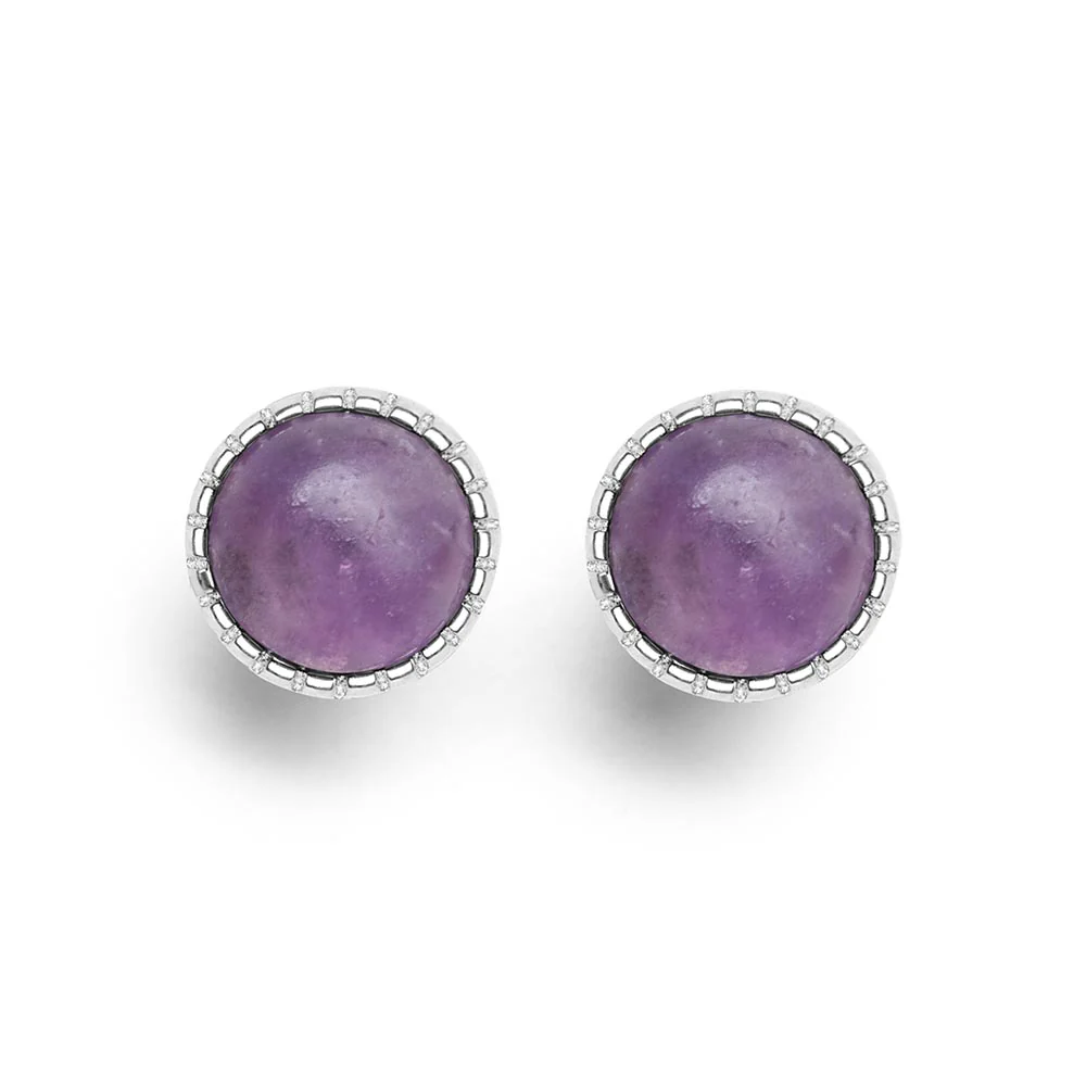 Amethist Oorknopjes - Oorstekers - 925 Sterling Zilver - Edelsteen Oorbellen