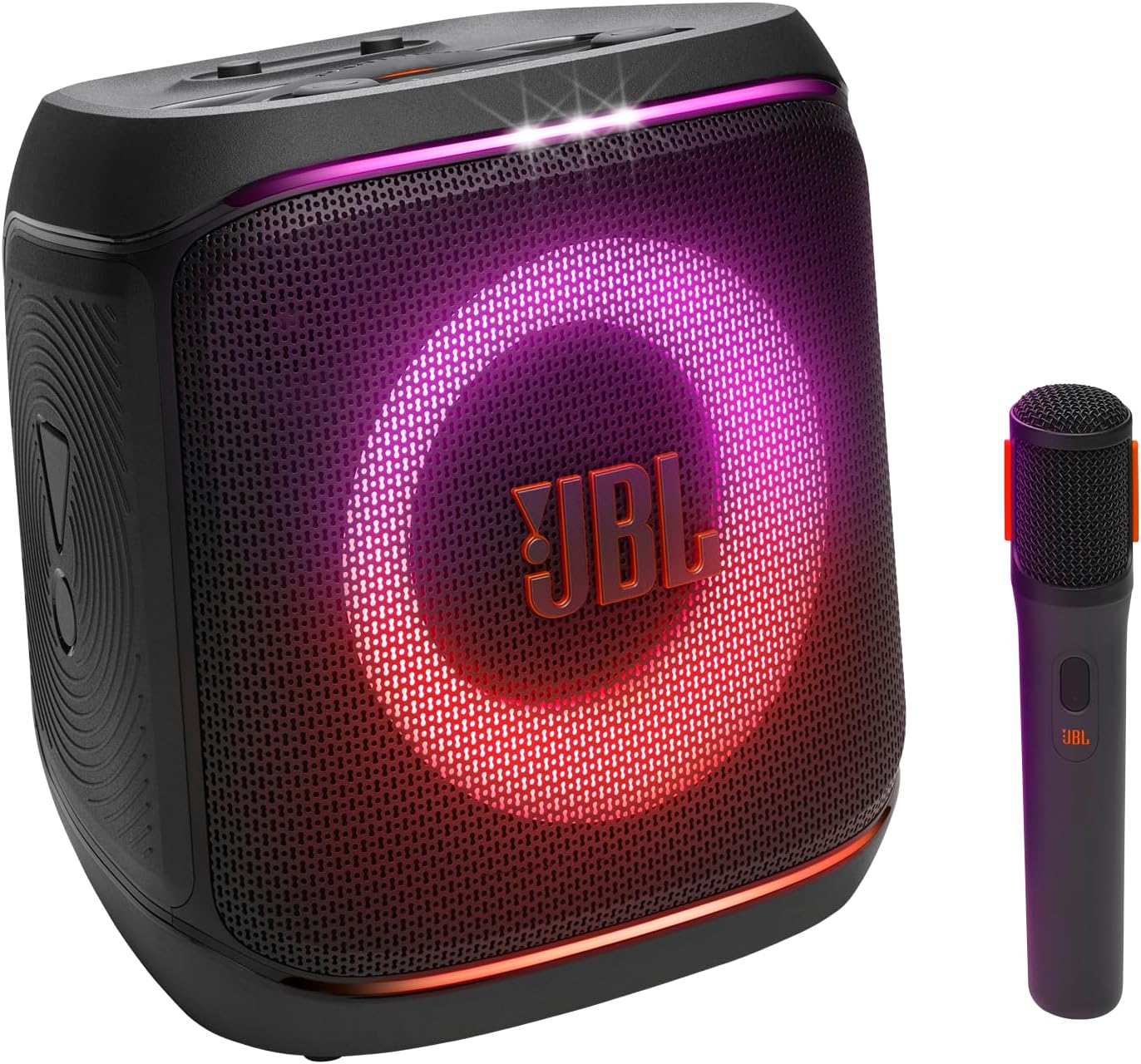 JBL Partybox Encore 2, altavoz inalámbrico bluetooth para fiestas, con micrófono, 15h de autonomía, resistente a salpicaduras, sonido JBL Pro y AI Sound Boost, compatible con Auracast, negro