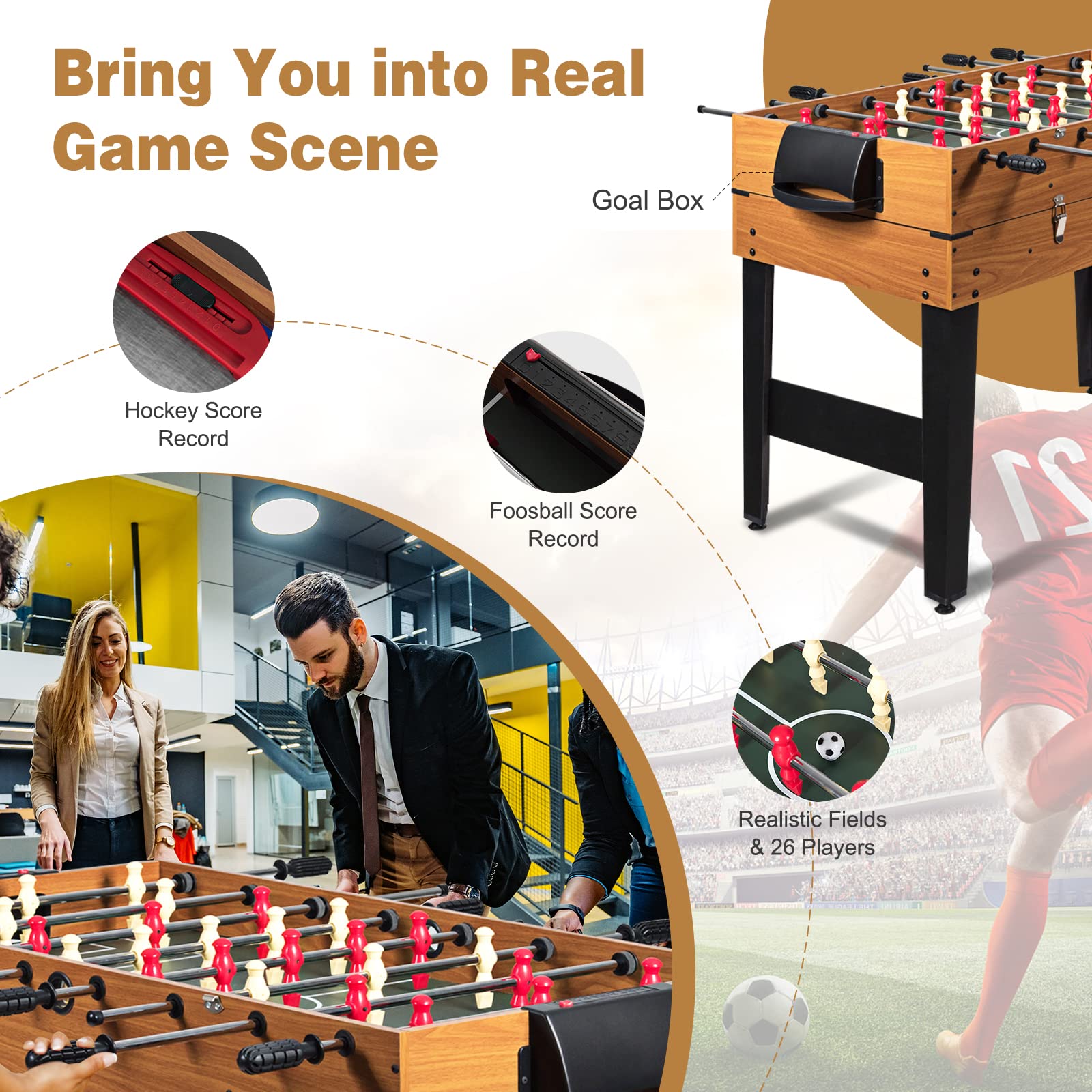 Goplus Foosball Hockey Billiard Soccer