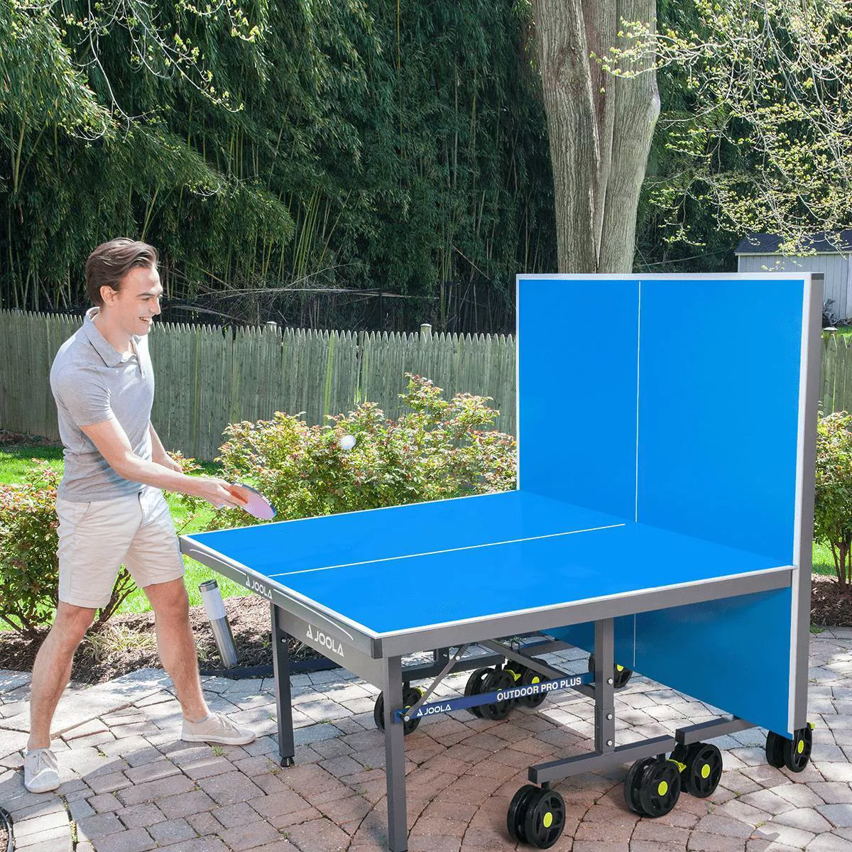 JOOLA Nova Pro Plus Outdoor Table Tennis Table with Weatherproof Net, 9��5 ft, Foldable, Aluminum Surface