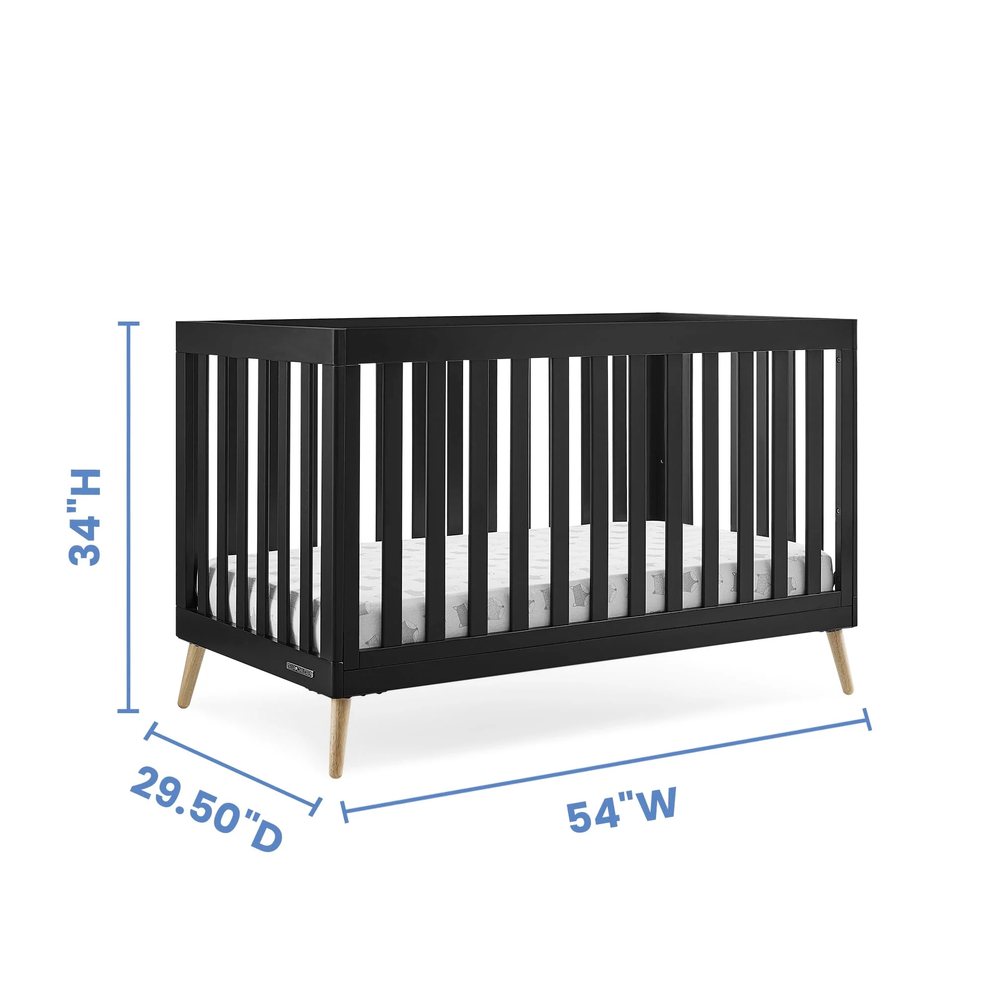 Essex 4-in-1 Convertible Baby Crib with Toddler Mattress