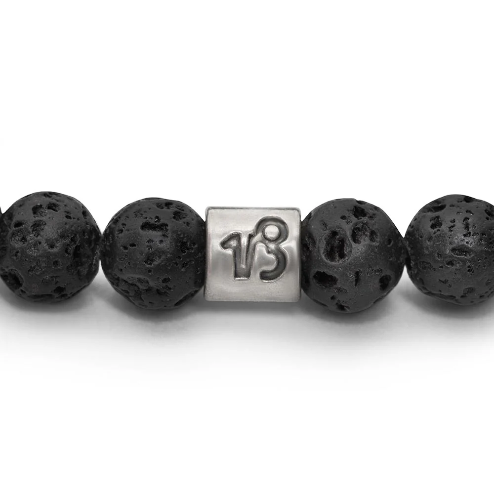 Sterrenbeeld Edelsteen Armband - Lavasteen Zilver - Horoscoop Armband