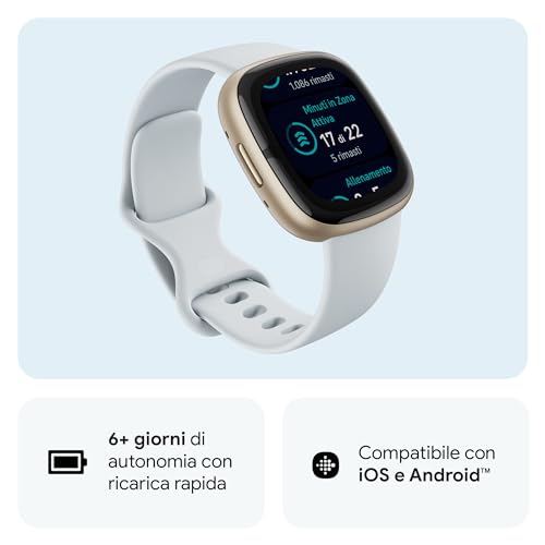 Fitbit Smartwatch Unisex Adult Nebbia Alluminio