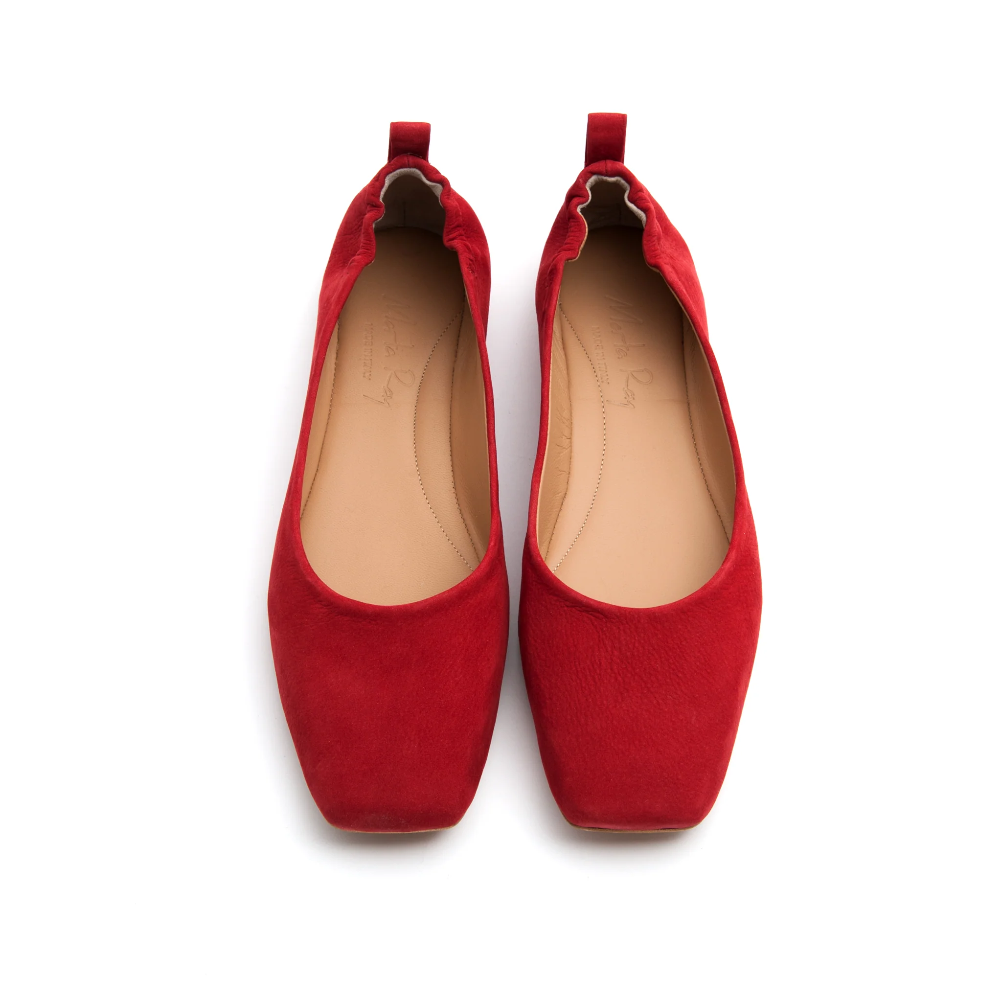 Ballerina sacchetto quadrata long beach rosso