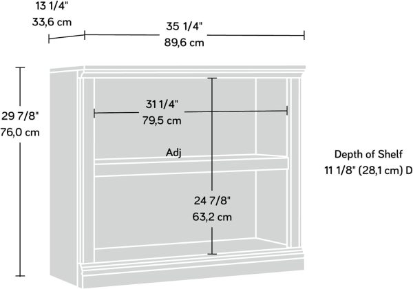 2-Shelf Bookcase, Washington Cherry