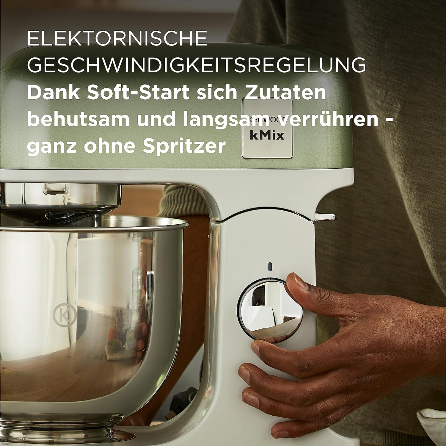 Kenwood kMix KMX750RD Küchenmaschine, 5 l Edelstahl Schüssel, Safe-Use-Sicherheitssystem, Metallgehuse, 1000 Watt, inkl. 3-Teiligem Patisserie-Set und Spritzschutz, Rot