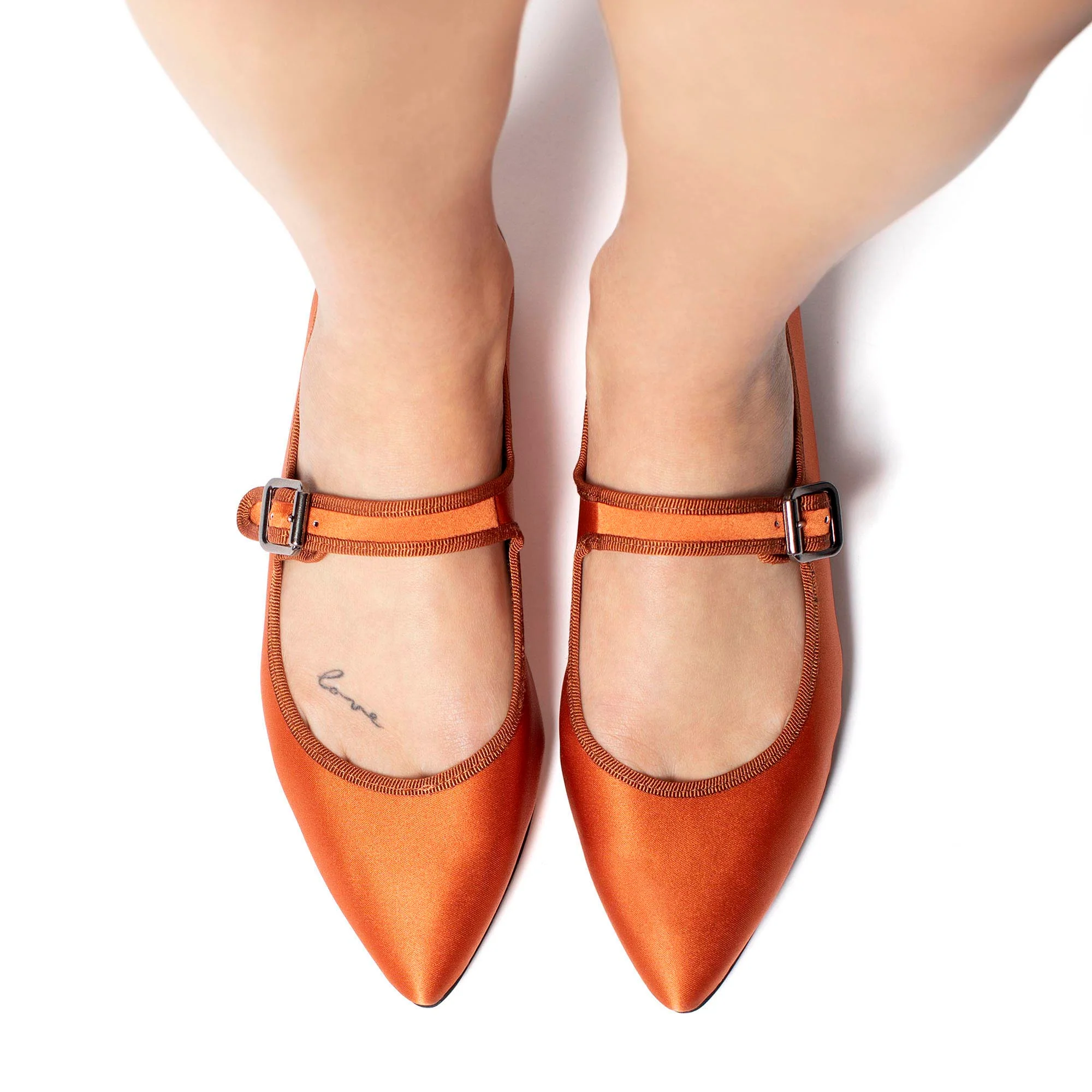 Flavia Mary Jane satin rame