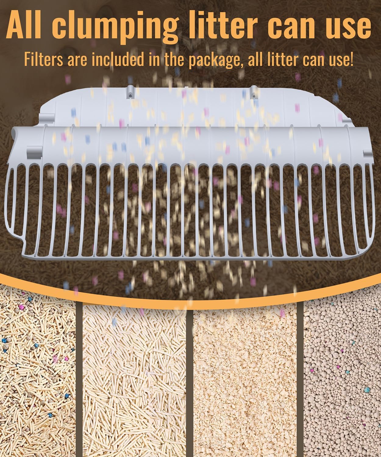 Self Cleaning Litter Box -110L Automatic Cat Litter Box Self Cleaning, All Litter Can Use, with 1 Roll Garbage Bags and Mat, App Control, Big Grey.