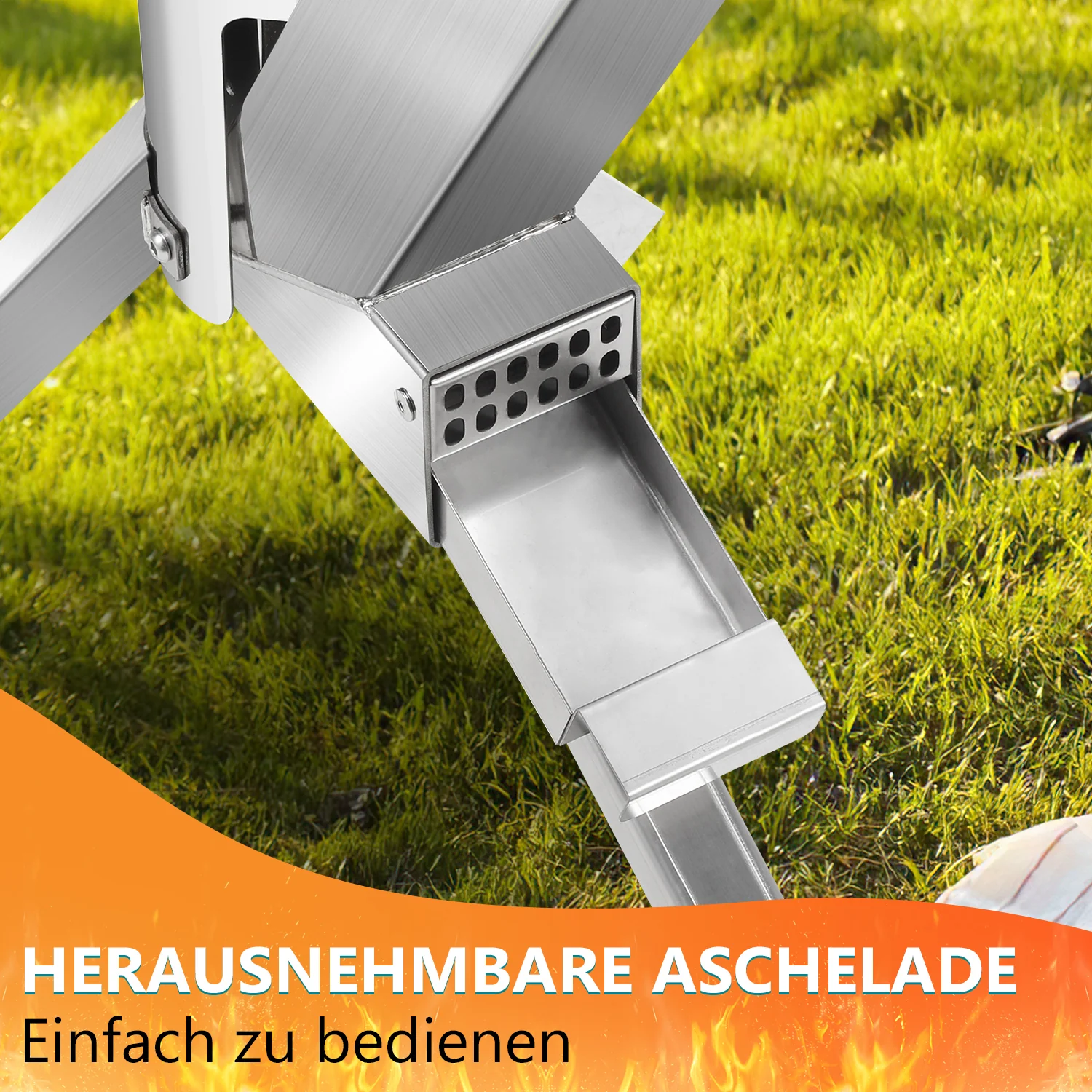 Sonnewelt Pelletfackel Feuerrohr Edelstahl mit Glasrhre