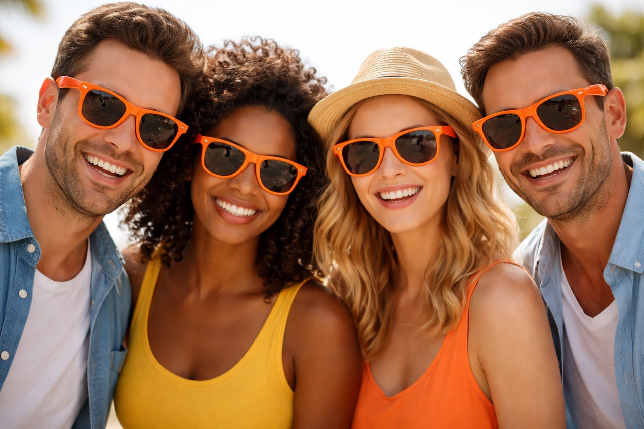 Orange Sunglasses | Iconic 80's Style |  1053D
