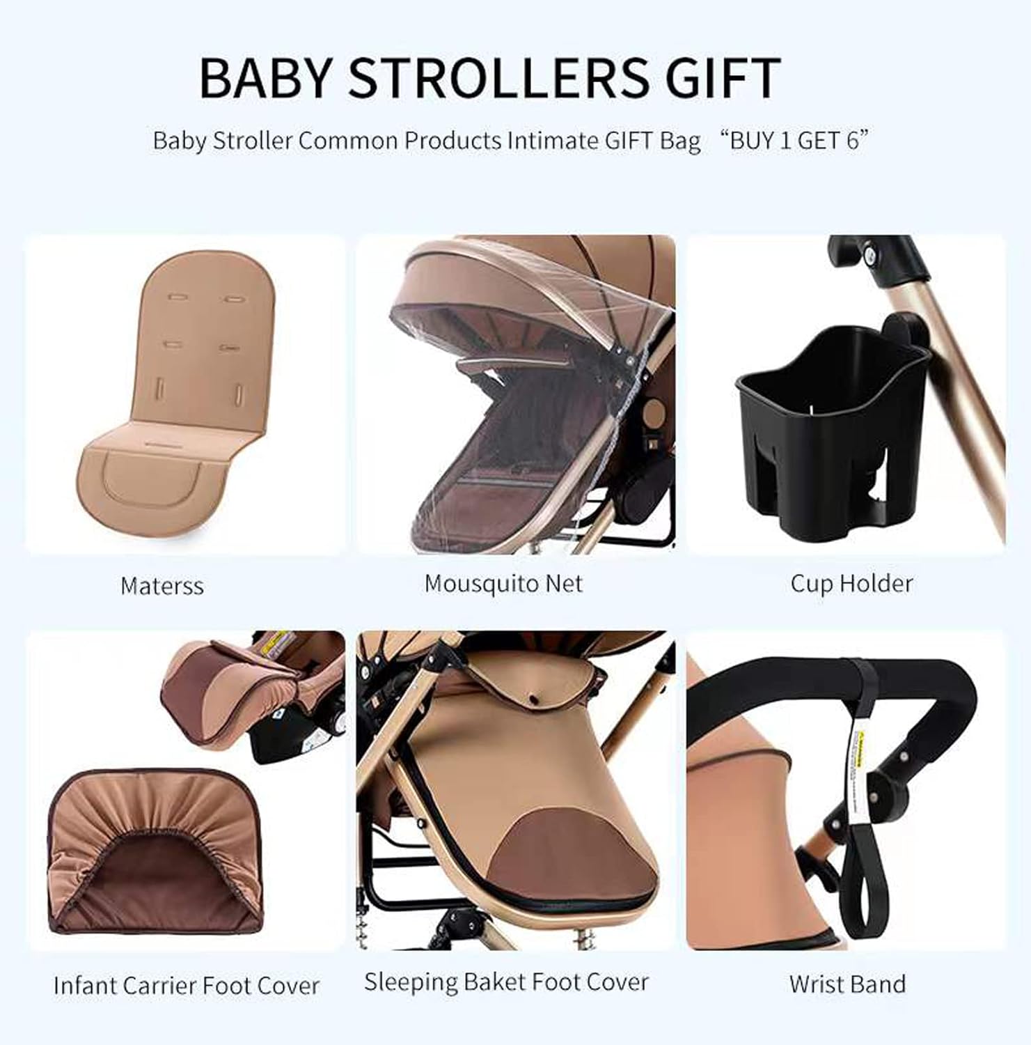 3 in 1 Kombikinderwagen 3 in 1 Reisesysteme Kinderwagen Infant Hochlandschaft Liegender Buggy Kinderwagen Neugeborenen Kinderwagen Faltbarer Standardkinderwagen (906 White)