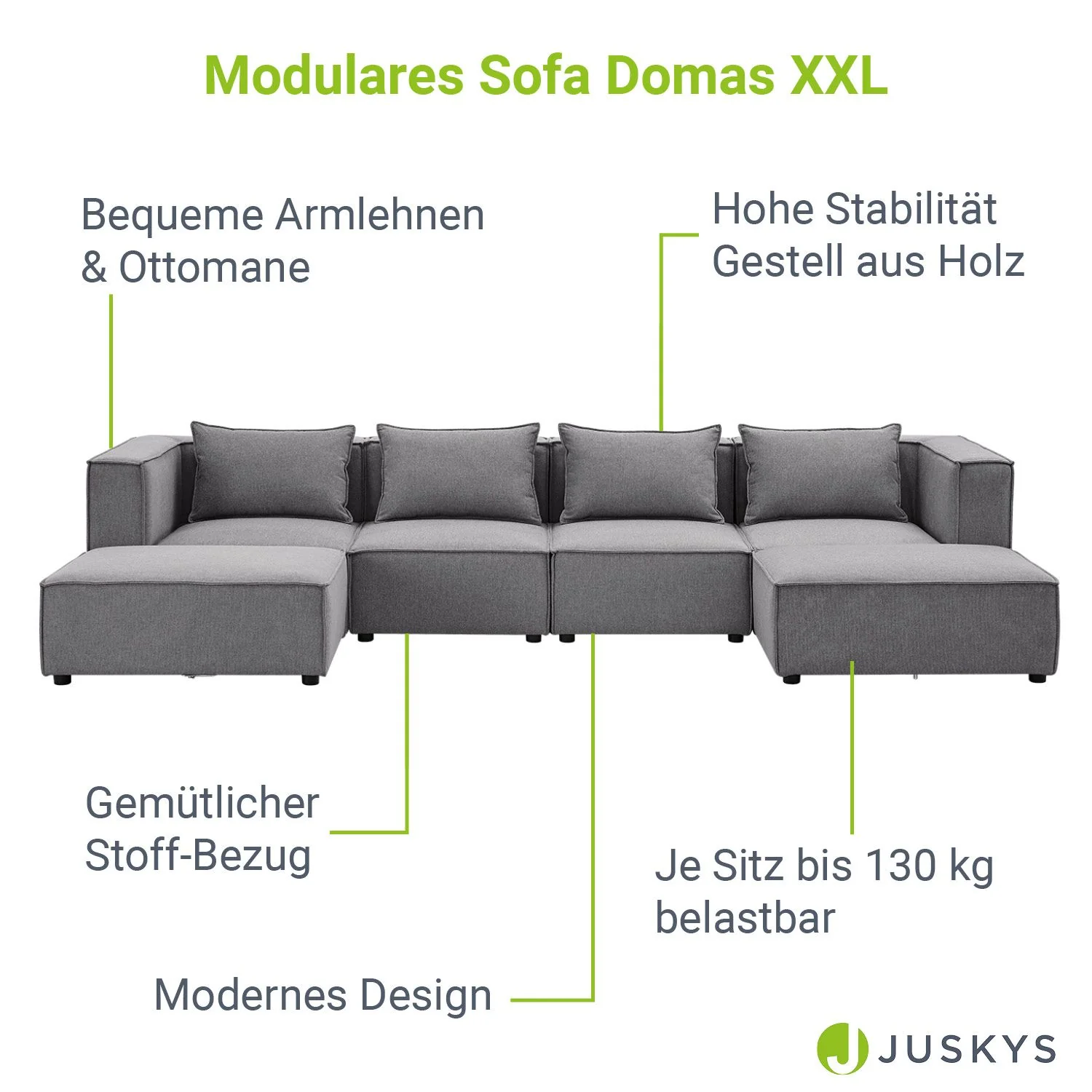 2025 Sofá modular Domas XXL – salón modulable