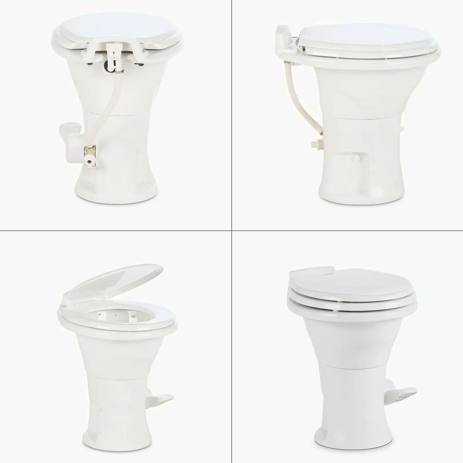 Dometic 310 RV Toilet, Oblong, PowerFlush, White
