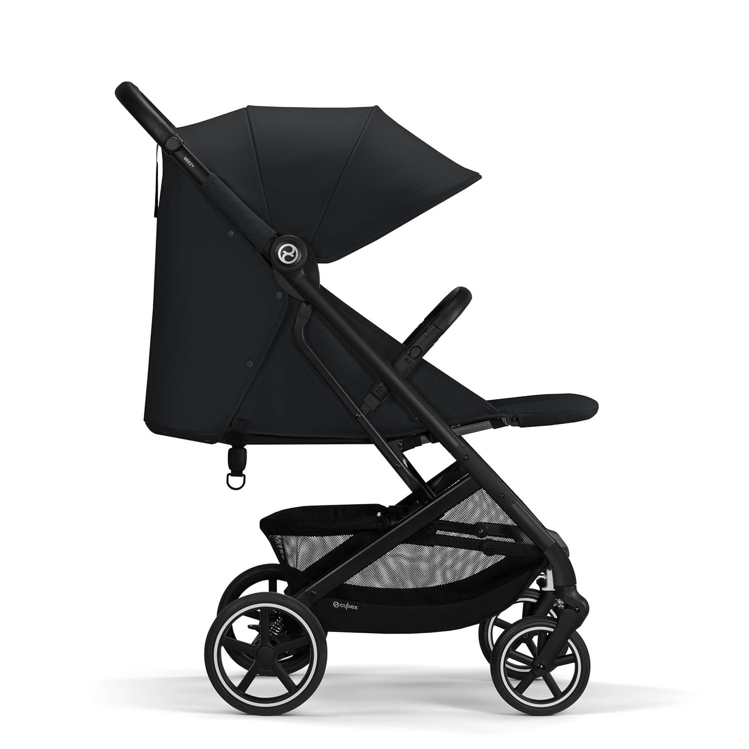 Cybex Gold Kinderwagen Beezy mit One-Pull Harness, Ab Geburt bis ca. 4 Jahre (max. 22 kg), Kompakt und ergonomisch, Almond Beige (Beige mit schwarzem Rahmen)