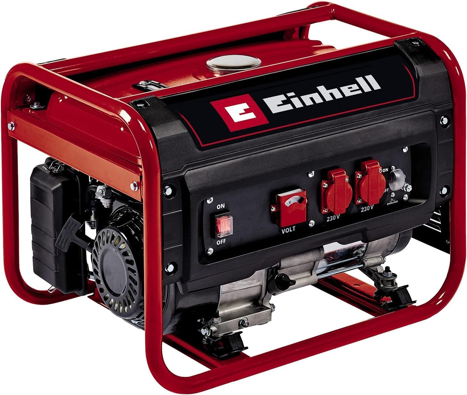 Einhell Stromerzeuger (Benzin) TC-PG 25/1/E5 (max 2400 W, 15 L Tank, 2100 W Dauerleistung, 4-Takt-Motor, 2x 230 V, Überlastschutz, Voltmeter, AVR-Funktion)